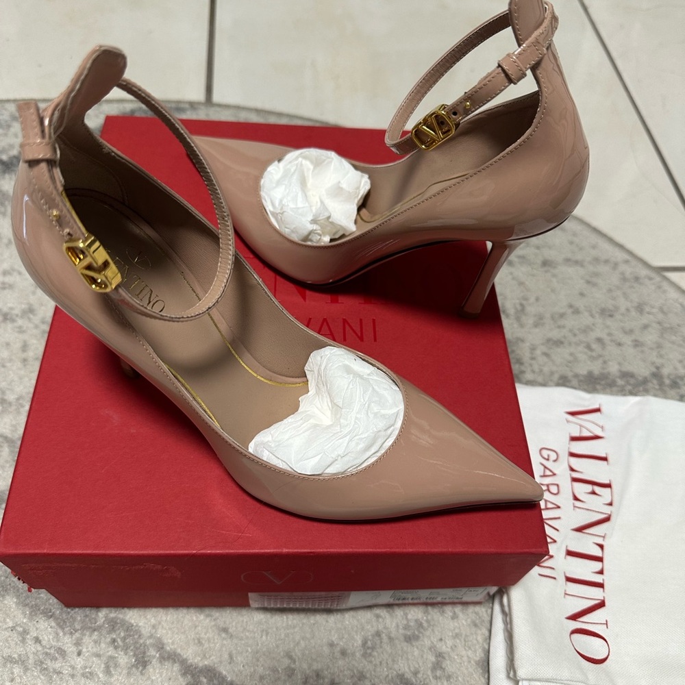 Valentino Women's Blush Patent Leather Heels
